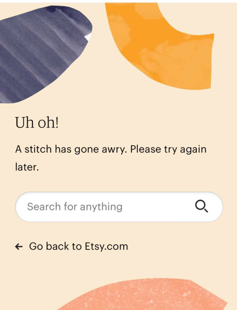 Error Page Mobile